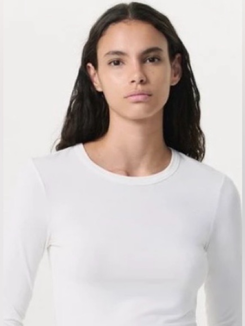 rag & bone “Luca”White Long Sleeve Crewneck Top